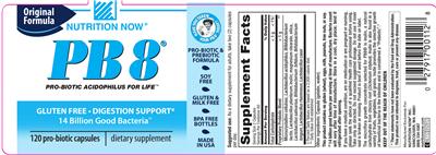 Photo of the Nutrition Now PB8 label