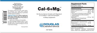 Photo of the Douglas Laboratories Cal-6+Mg. label