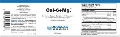Photo of the Douglas Laboratories Cal-6+Mg. label