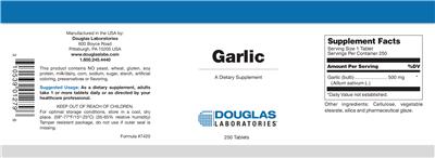 Photo of the Douglas Laboratories Garlic label