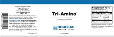 Photo of the Douglas Laboratories Tri-Amino label