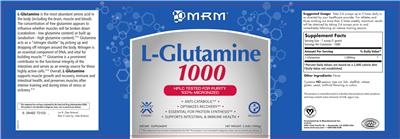 Photo of the MRM L-Glutamine 1000 label
