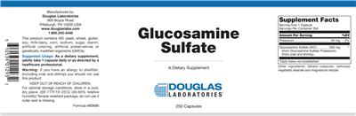 Photo of the Douglas Laboratories Glucosamine Sulfate label