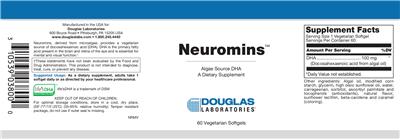 Photo of the Douglas Laboratories Neuromins label