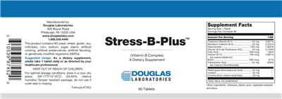 Photo of the Douglas Laboratories Stress-B-Plus label