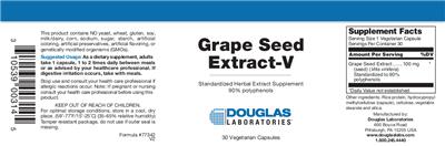 Photo of the Douglas Laboratories Grape Seed Extract-V label
