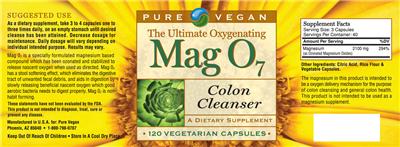 Photo of the Pure Vegan Mag O7 label