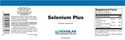 Photo of the Douglas Laboratories Selenium Plus label