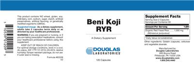 Photo of the Douglas Laboratories Benji Koji RYR label
