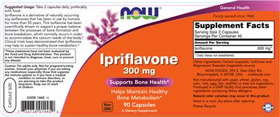 Photo of the NOW Ipriflavone 300 mg label