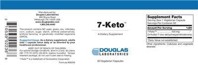 Photo of the Douglas Laboratories 7-Keto label