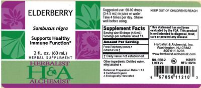 Photo of the Herbalist & Alchemist Elderberry label