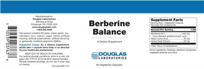 Photo of the Douglas Laboratories Berberine Balance label