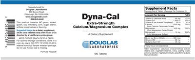 Photo of the Douglas Laboratories Dyna-Cal label