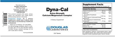 Photo of the Douglas Laboratories Dyna-Cal label