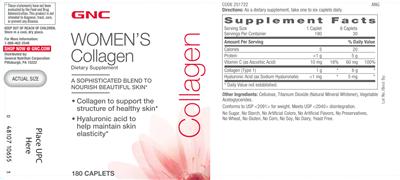 Photo of the GNC Women's Collagen label