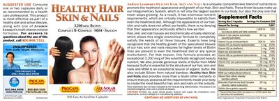 Photo of the ProCaps Laboratories Healthy Hair Skin & Nails label
