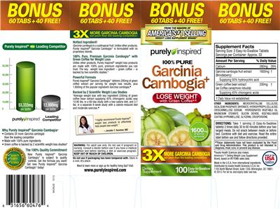 Photo of the Purely Inspired Garcinia Cambogia+ label