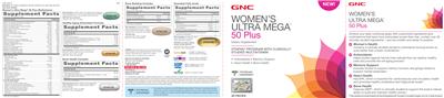 Photo of the GNC Women's Ultra Mega Essential Fatty Acids label
