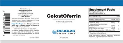 Photo of the Douglas Laboratories ColostOferrin label