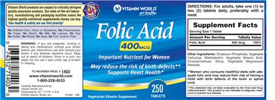 Folic Acid 400 mcg