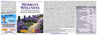 Photo of the ProCaps Laboratories Women's Wellness label