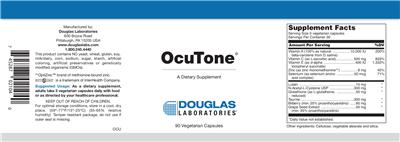 Photo of the Douglas Laboratories OcuTone label