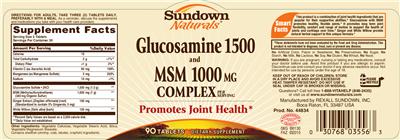 Glucosamine 1500 And MSM 1000 mg Complex