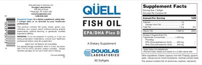 Photo of the Douglas Laboratories Quell Fish Oil EPA/DHA Plus D label