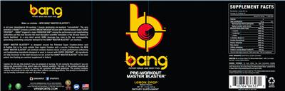 Photo of the Bang Master Blaster Lemon Drop label
