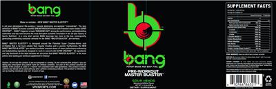 Photo of the Bang Master Blaster Sour Heads label
