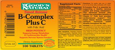 Photo of the Good 'N Natural B-Complex Plus C label
