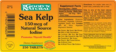 Photo of the Good 'N Natural Sea Kelp label