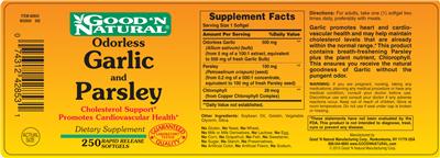 Photo of the Good 'N Natural Odorless Garlic And Parsley label