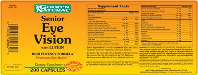 Photo of the Good 'N Natural Senior Eye Vision label