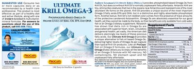 Photo of the ProCaps Laboratories Maximum Krill Omega-3 label