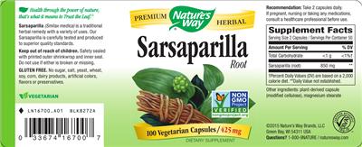 Sarsaparilla Root 425 mg