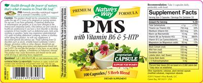 Photo of the Nature's Way PMS label