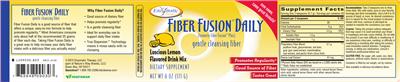 Photo of the Enzymatic Therapy Fiber Fusion Daily Luscious Lemon Flavored Drink Mix label