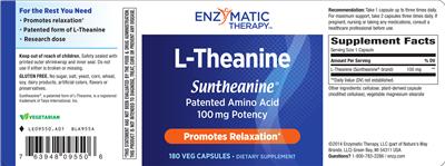 Photo of the Enzymatic Therapy L-Theanine label