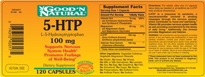5-HTP L-5-Hydroxytryptophan 100 mg