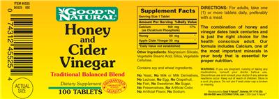 Photo of the Good 'N Natural Honey And Cider Vinegar label
