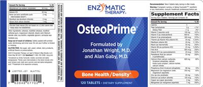 Photo of the Nature's Way OsteoPrime label