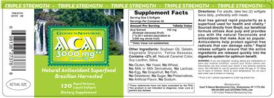 Photo of the Good 'N Natural Acai label