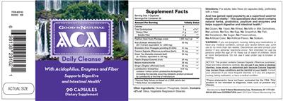 Photo of the Good 'N Natural Acai Daily Cleanse label