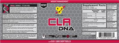 Photo of the BSN CLA DNA label