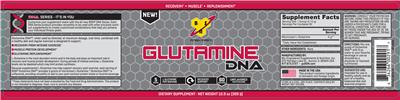 Photo of the BSN Glutamine DNA Unflavored label