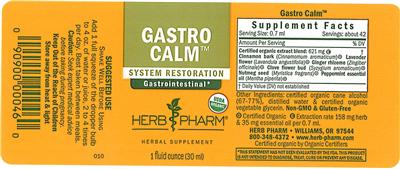 Photo of the Herb Pharm Gastro Calm label