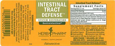 Photo of the Herb Pharm Intestinal Tract Defense label