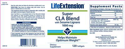 Photo of the Life Extension Super CLA Blend label